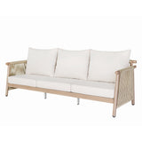Zira Beige/Brown 5-Piece Patio Sofa Set - Ornate Home