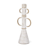Ziva White Large Distressed Metal Sculptural Object - Ornate Home