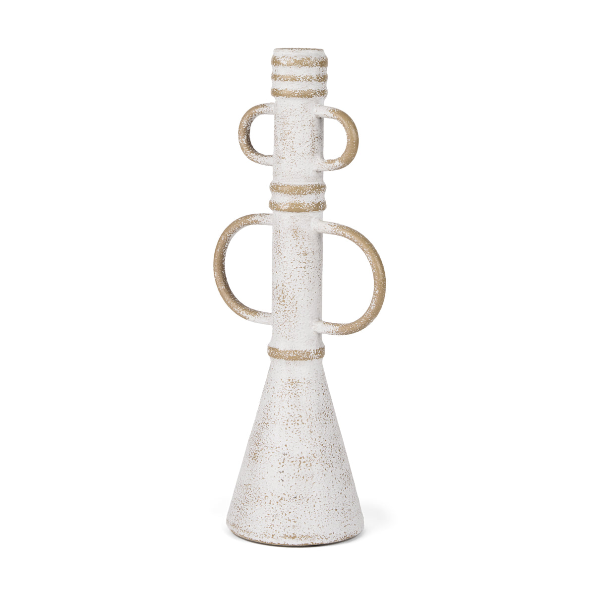 Ziva White Large Distressed Metal Sculptural Object - Ornate Home