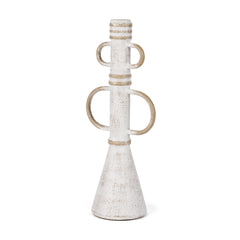 Ziva White Large Distressed Metal Sculptural Object