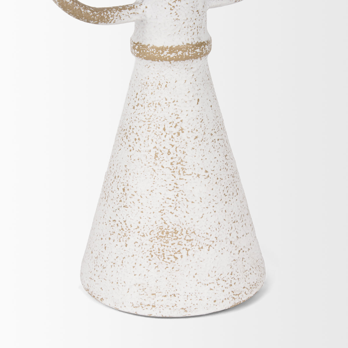 Ziva White Large Distressed Metal Sculptural Object - Ornate Home