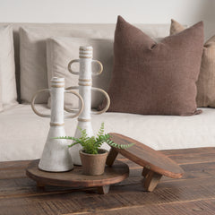 Ziva White Large Distressed Metal Sculptural Object
