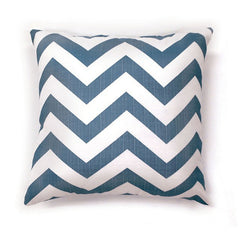 Zoe Blue Chevron Pillow (Set of 2) - Ornate Home
