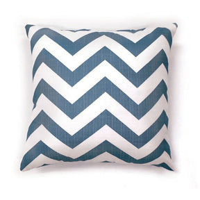 Zoe Blue Chevron Pillow (Set of 2) - Ornate Home