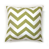 Zoe Green Chevron 22x22 Pillow (Set of 2) - Ornate Home