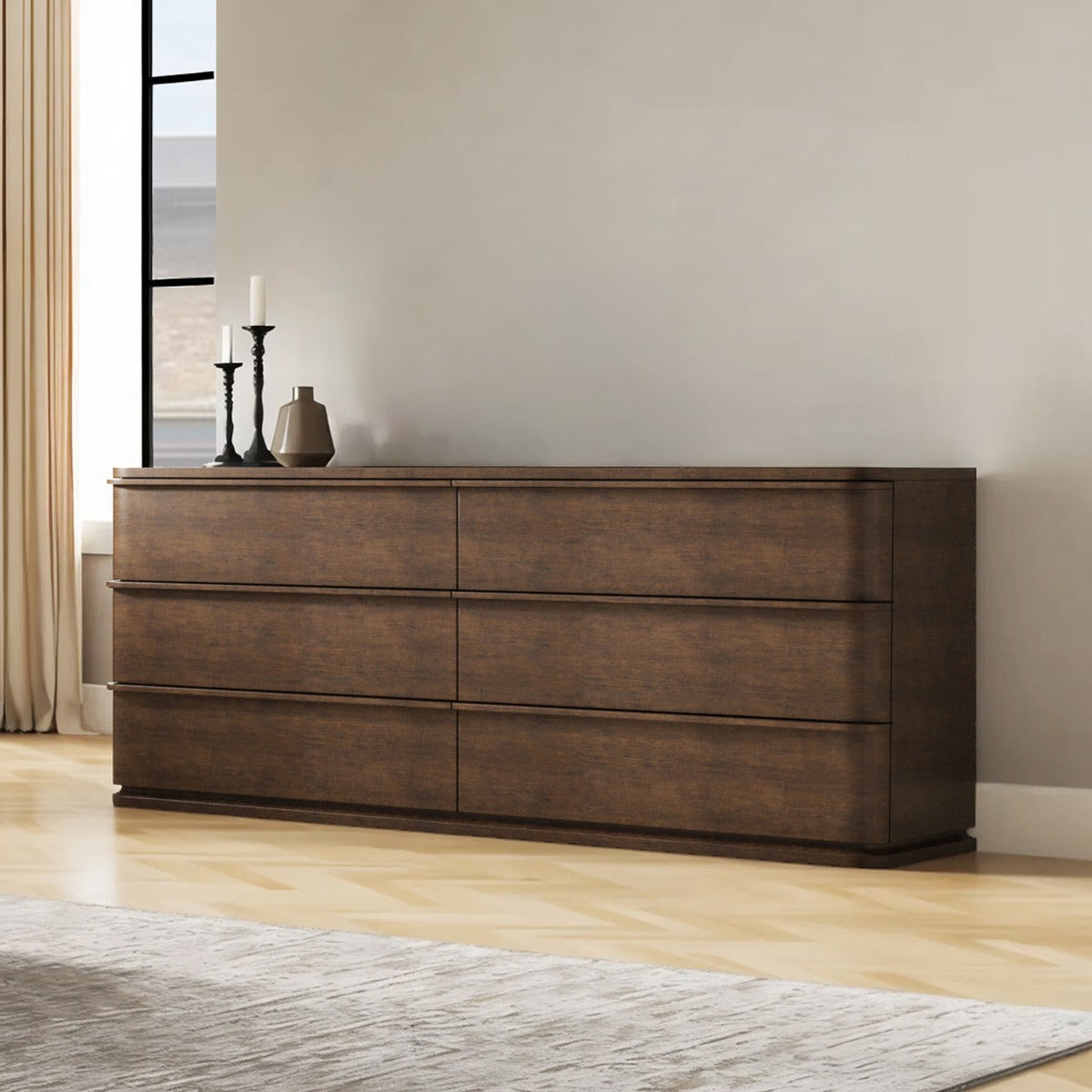 Zoey Brown Oak Dresser - Ornate Home