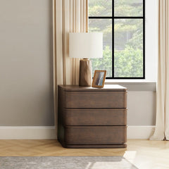 Zoey Brown Oak Nightstand - Ornate Home