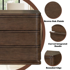 Zoey Brown Oak Nightstand - Ornate Home