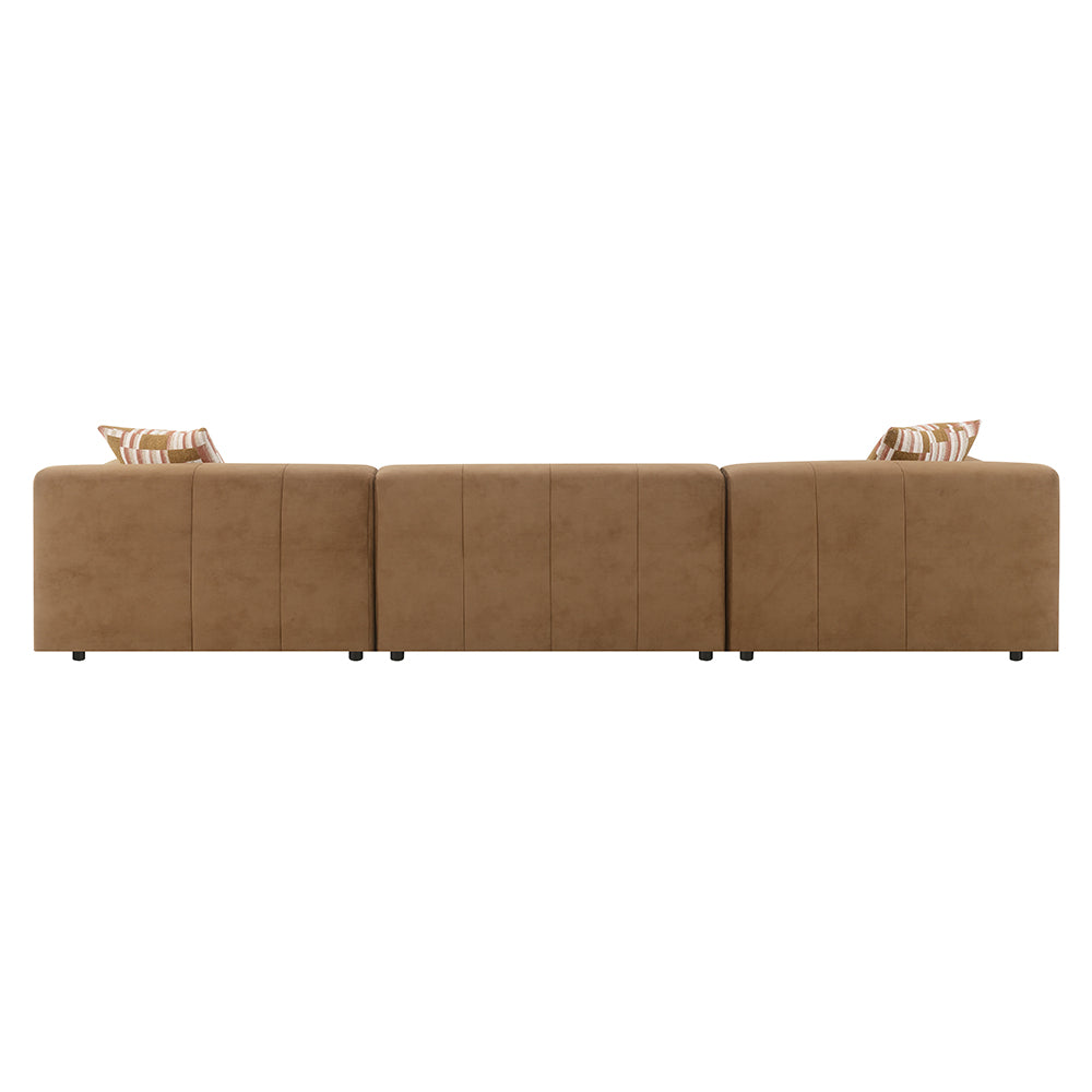 Zoey Chocolate Modular - Armless Chair - Ornate Home