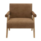 Zoey Chocolate/Oak Accent Chair - Ornate Home