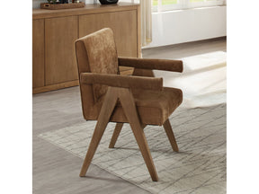 Zoey Chocolate/Oak Arm Chair (Set of 2) - Ornate Home