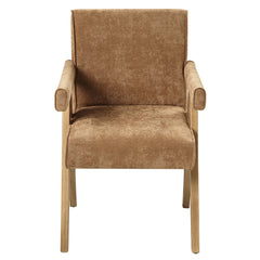 Zoey Chocolate/Oak Arm Chair (Set of 2) - Ornate Home