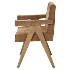 Zoey Chocolate/Oak Arm Chair (Set of 2) - Ornate Home
