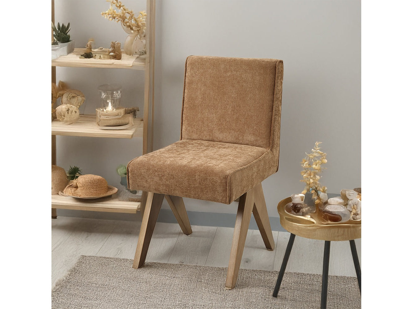 Zoey Chocolate/Oak Side Chair (Set of 2) - Ornate Home