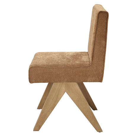 Zoey Chocolate/Oak Side Chair (Set of 2) - Ornate Home