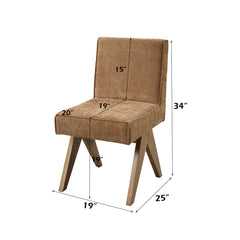 Zoey Chocolate/Oak Side Chair (Set of 2) - Ornate Home