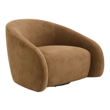 Zoey Chocolate Swivel Accent Chair - Ornate Home