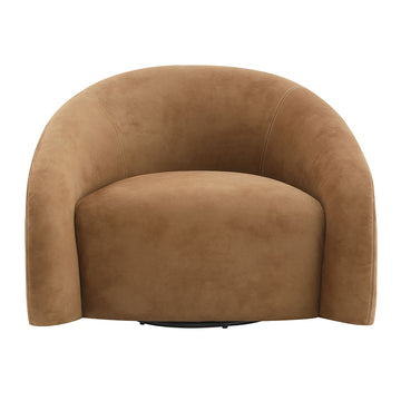 Zoey Chocolate Swivel Accent Chair - Ornate Home
