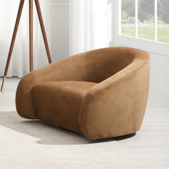 Zoey Chocolate Swivel Accent Chair - Ornate Home