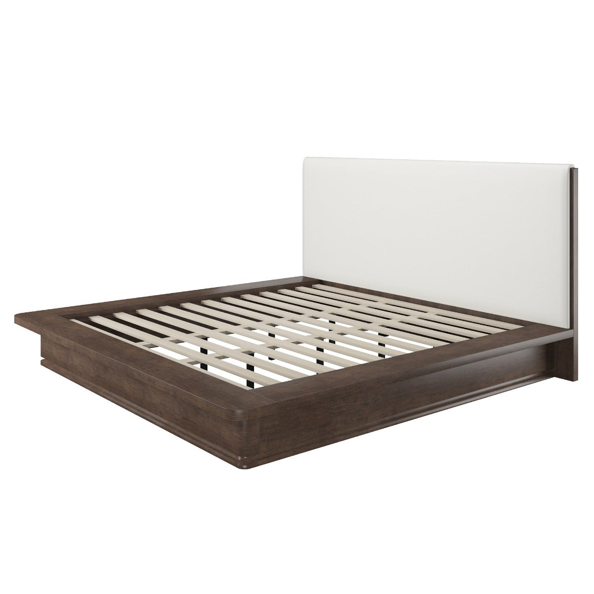 Zoey Cream/Brown Oak Eastern King Bed - Ornate Home