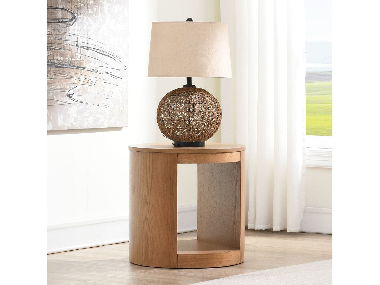 Zoey Oak End Table - Ornate Home