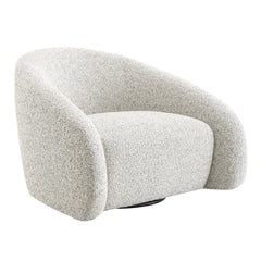 Zoey White/Gray Two Tone Accent Chair w/Swivel - Ornate Home