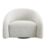 Zoey White/Gray Two Tone Accent Chair w/Swivel - Ornate Home