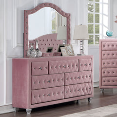 Zohar Pink 5 Pc. Queen Bedroom Set w/ Chest - Ornate Home