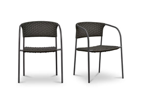 Zola Dark Brown Outdoor Dining Chair (Set of 2) - Ornate Home