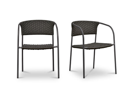 Zola Dark Brown Outdoor Dining Chair (Set of 2) - Ornate Home
