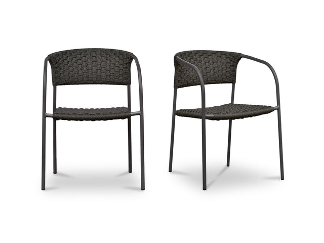 Zola Dark Brown Outdoor Dining Chair (Set of 2) - Ornate Home