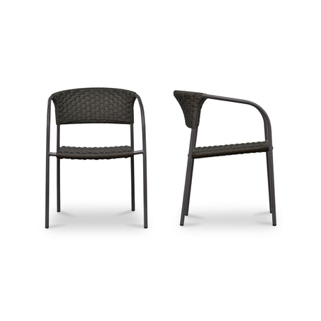 Zola Dark Brown Outdoor Dining Chair (Set of 2) - Ornate Home