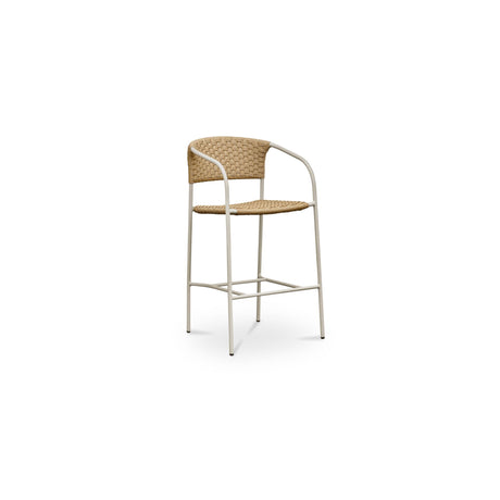 Zola Natural Outdoor Bar Stool - Ornate Home