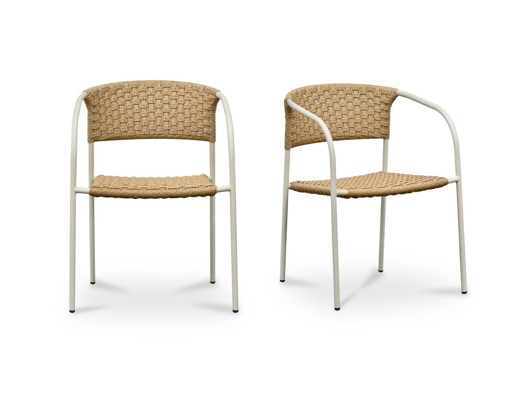 Zola Natural Outdoor Dining Chair (Set of 2) - Ornate Home