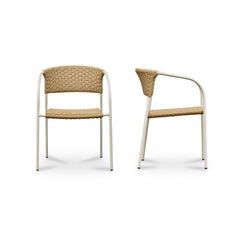 Zola Natural Outdoor Dining Chair (Set of 2) - Ornate Home