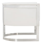 Zola White/Cream Fabric Chair - Ornate Home