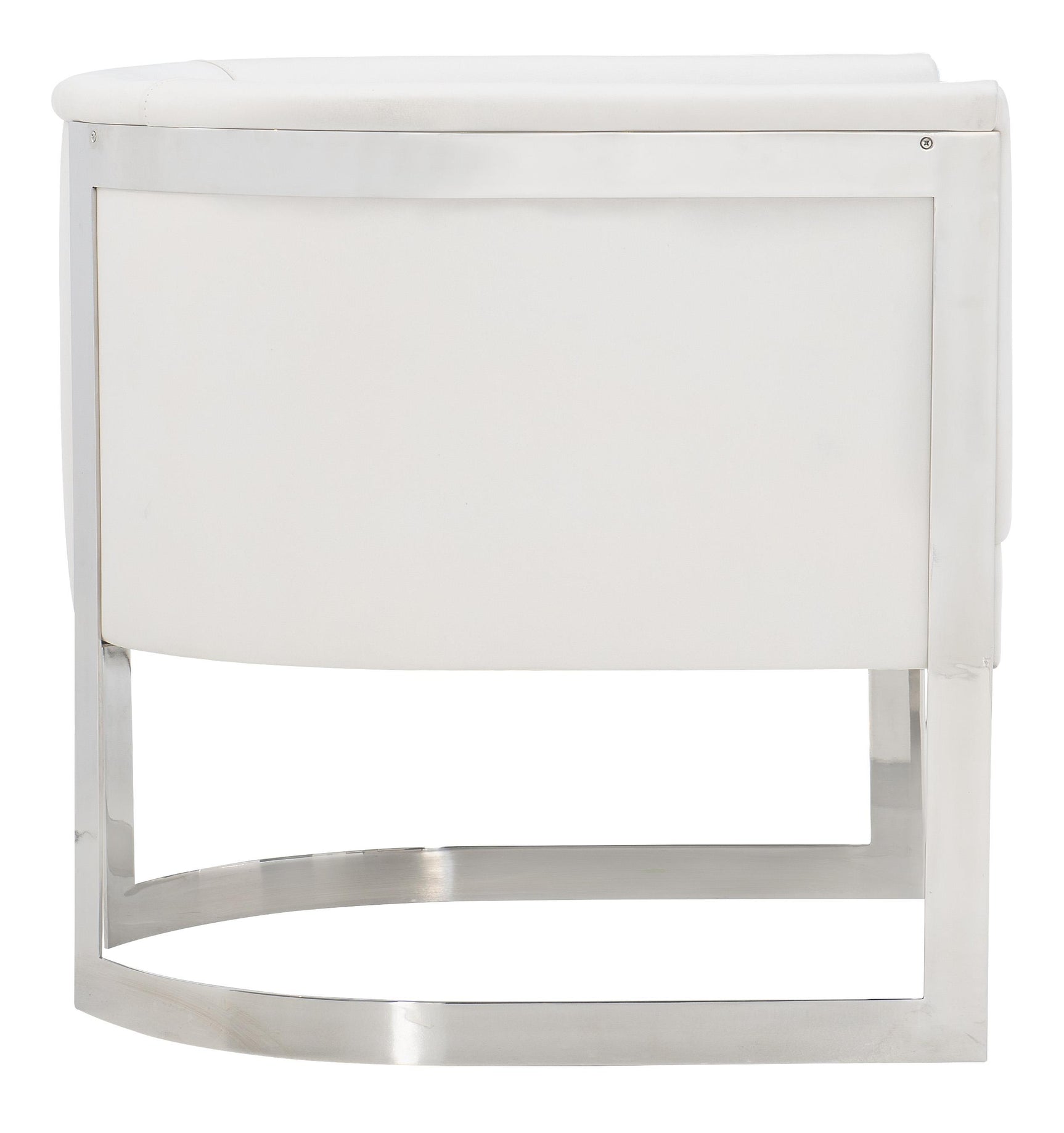 Zola White/Cream Fabric Chair - Ornate Home