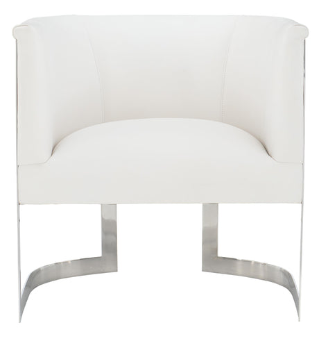 Zola White/Cream Fabric Chair - Ornate Home
