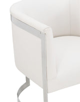 Zola White/Cream Fabric Chair - Ornate Home