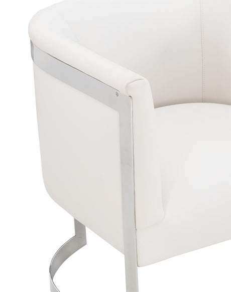Zola White/Cream Fabric Chair - Ornate Home