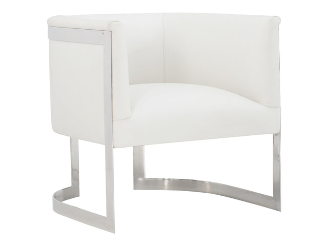 Zola White/Cream Leather Chair - Ornate Home