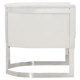 Zola White/Cream Leather Chair - Ornate Home