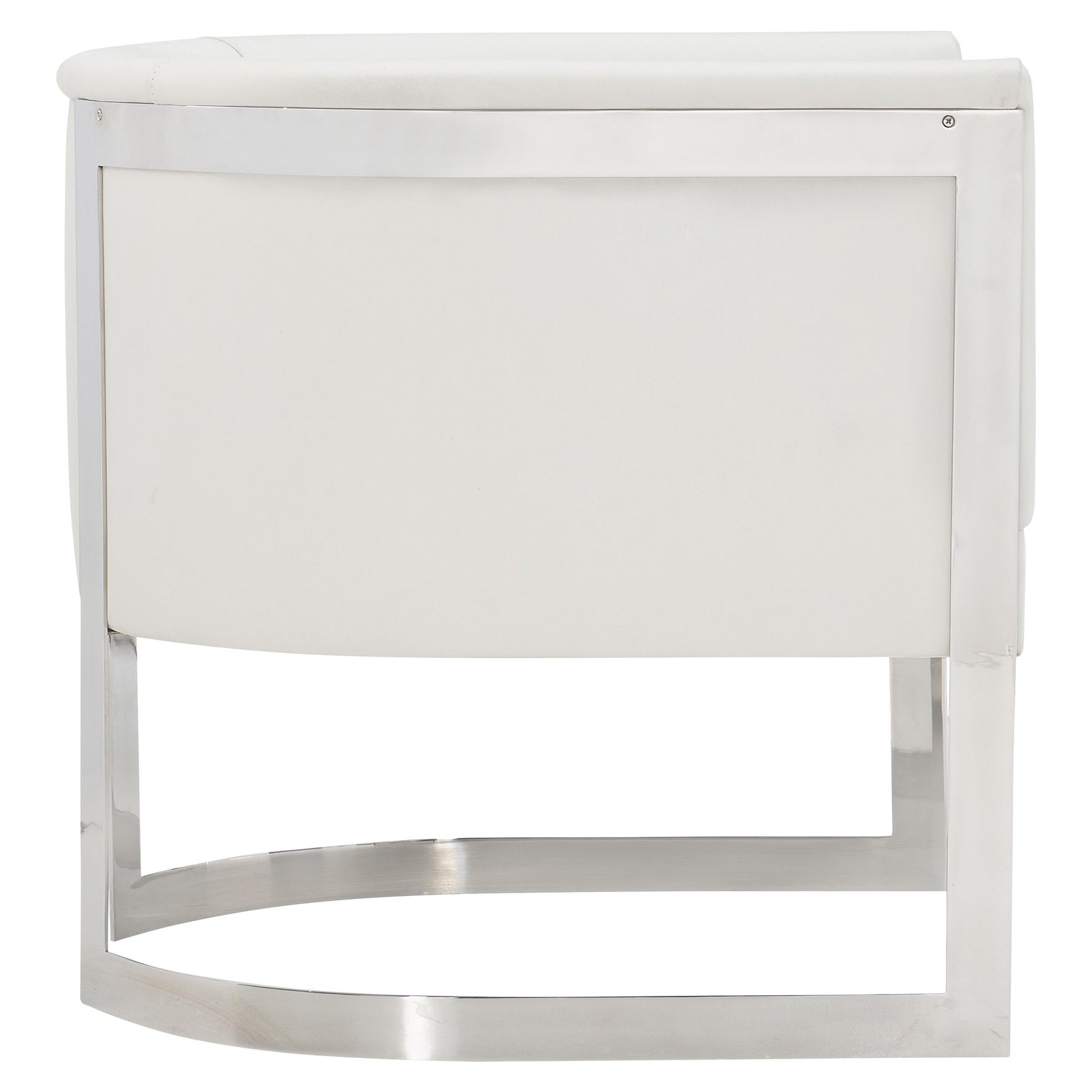 Zola White/Cream Leather Chair - Ornate Home