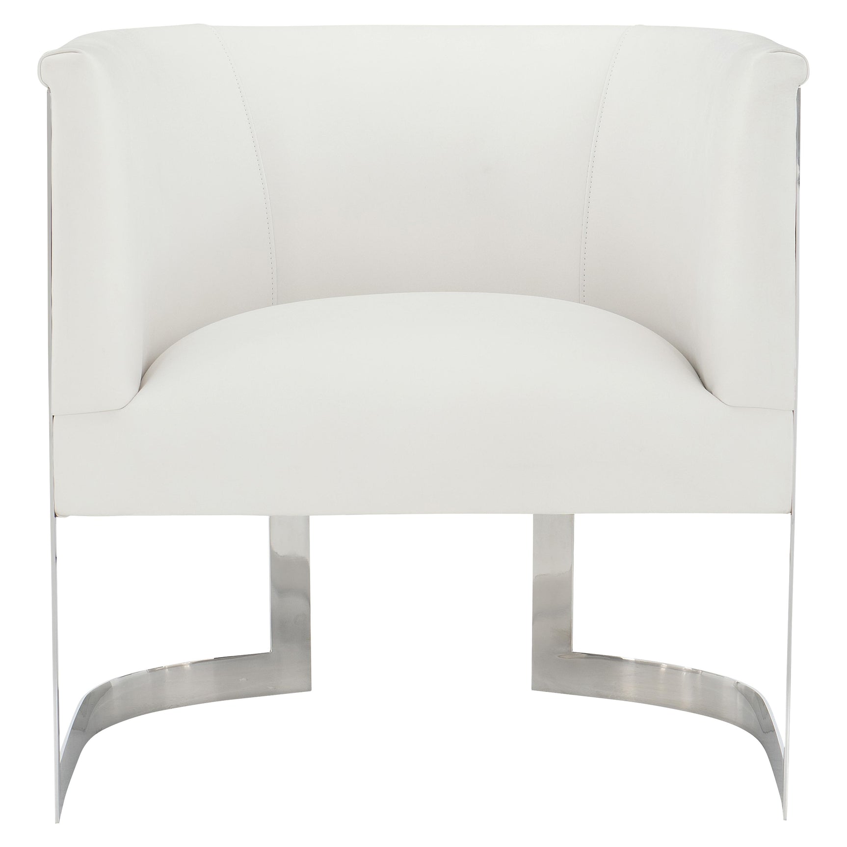 Zola White/Cream Leather Chair - Ornate Home