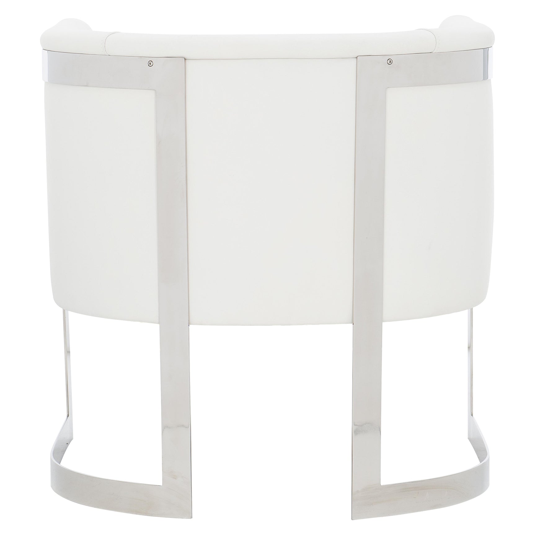 Zola White/Cream Leather Chair - Ornate Home