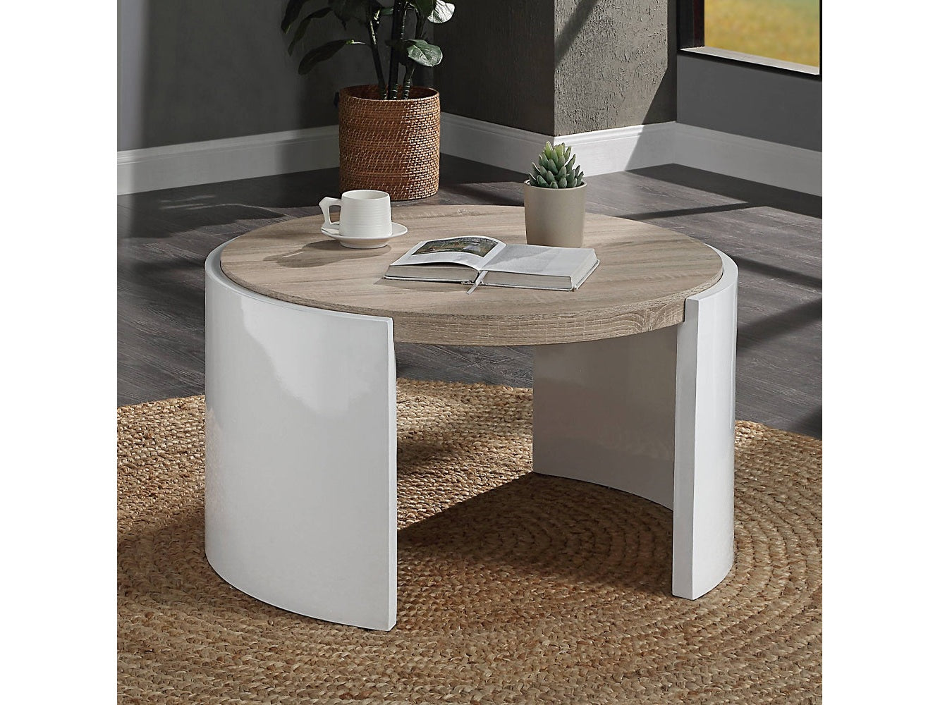 Zoma White Coffee Table - Ornate Home