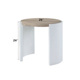 Zoma White End Table - Ornate Home