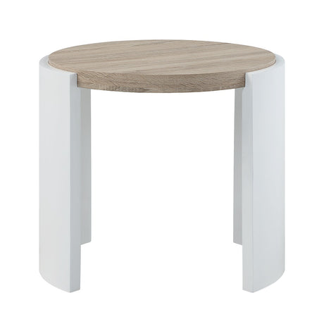 Zoma White End Table - Ornate Home