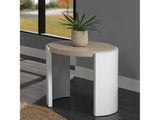 Zoma White End Table - Ornate Home