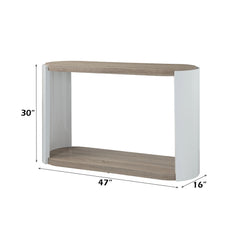 Zoma White Sofa Table - Ornate Home